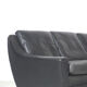 3 seater sofa in black leather, 1960
