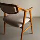 Fauteuil scandinave en fausse fourrure de mouton retournée | Années 1960