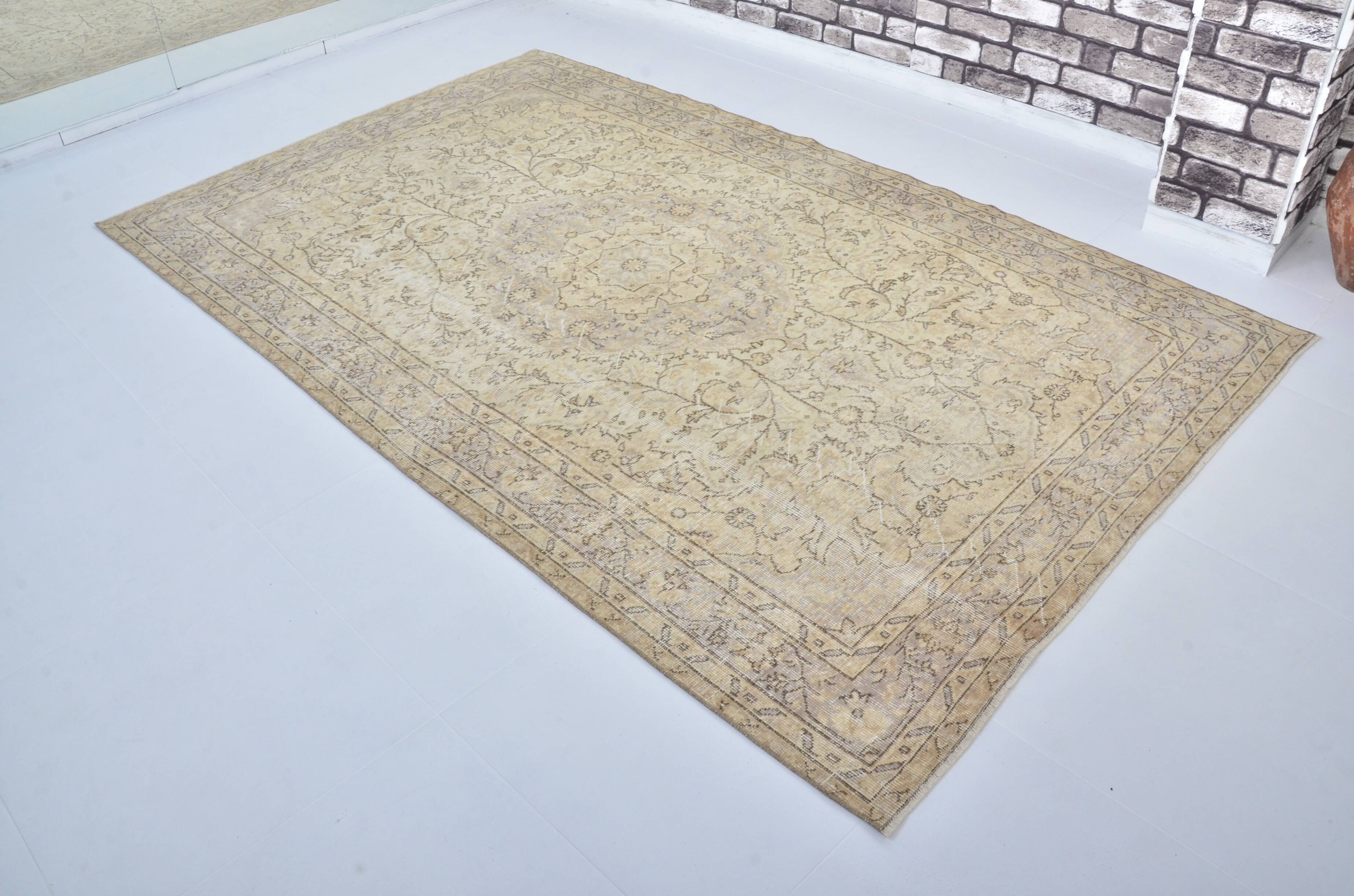 Beige & Brown Turkish Area Carpet sku 3243