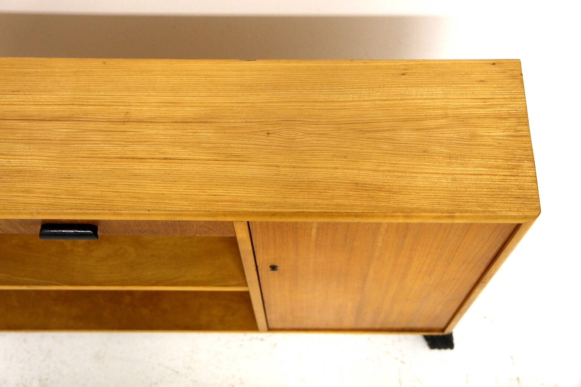 Scandinavian elm bookcase, Sweden, 1960