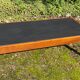 Solid oak and slate coffee table from the 50s-60s