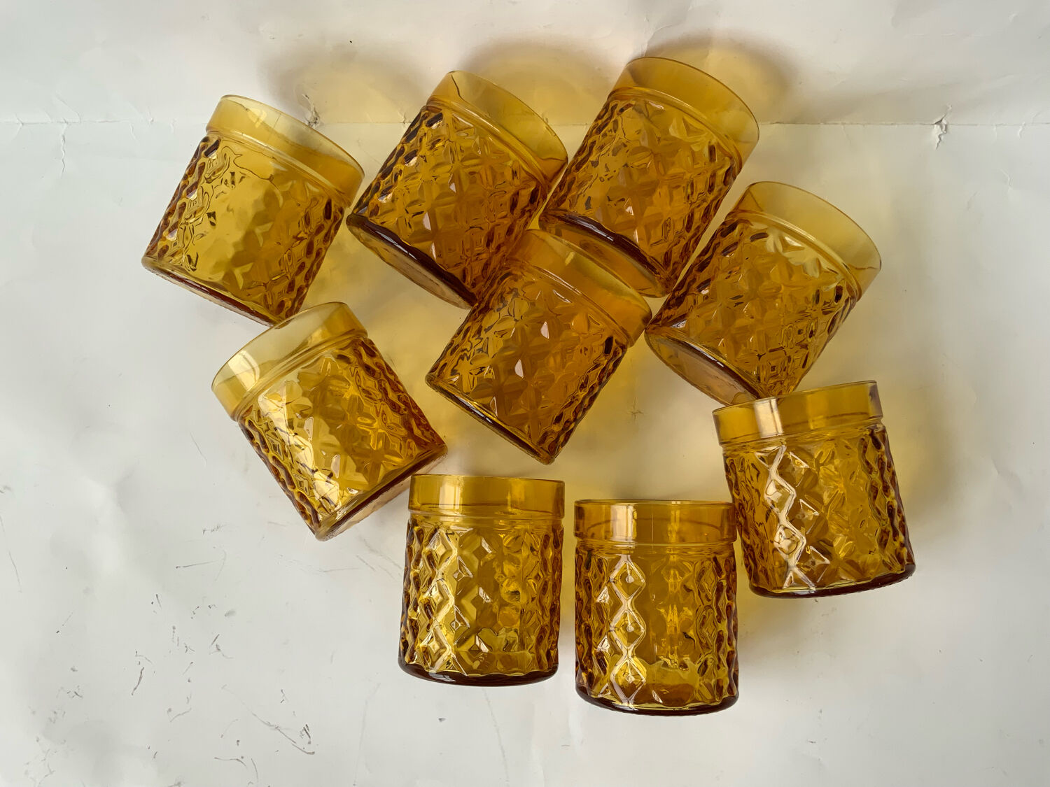 Vintage amber glasses