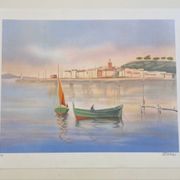 Signed lithograph by the Provençal French artist Victor Zarou.