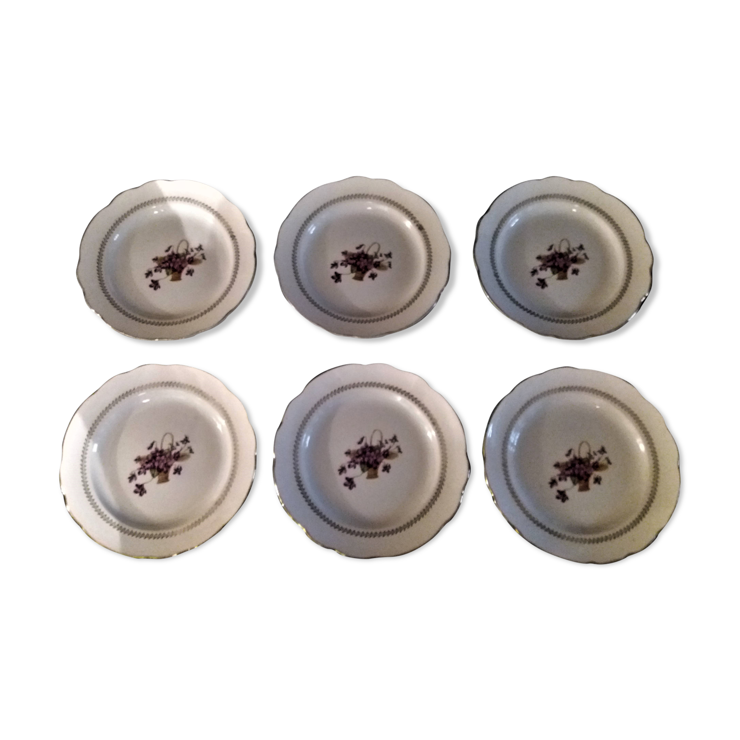 Series of six flat plates in Gien parmoence model Parma