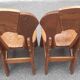Brutalist chairs in solid oak mountain chalet decor