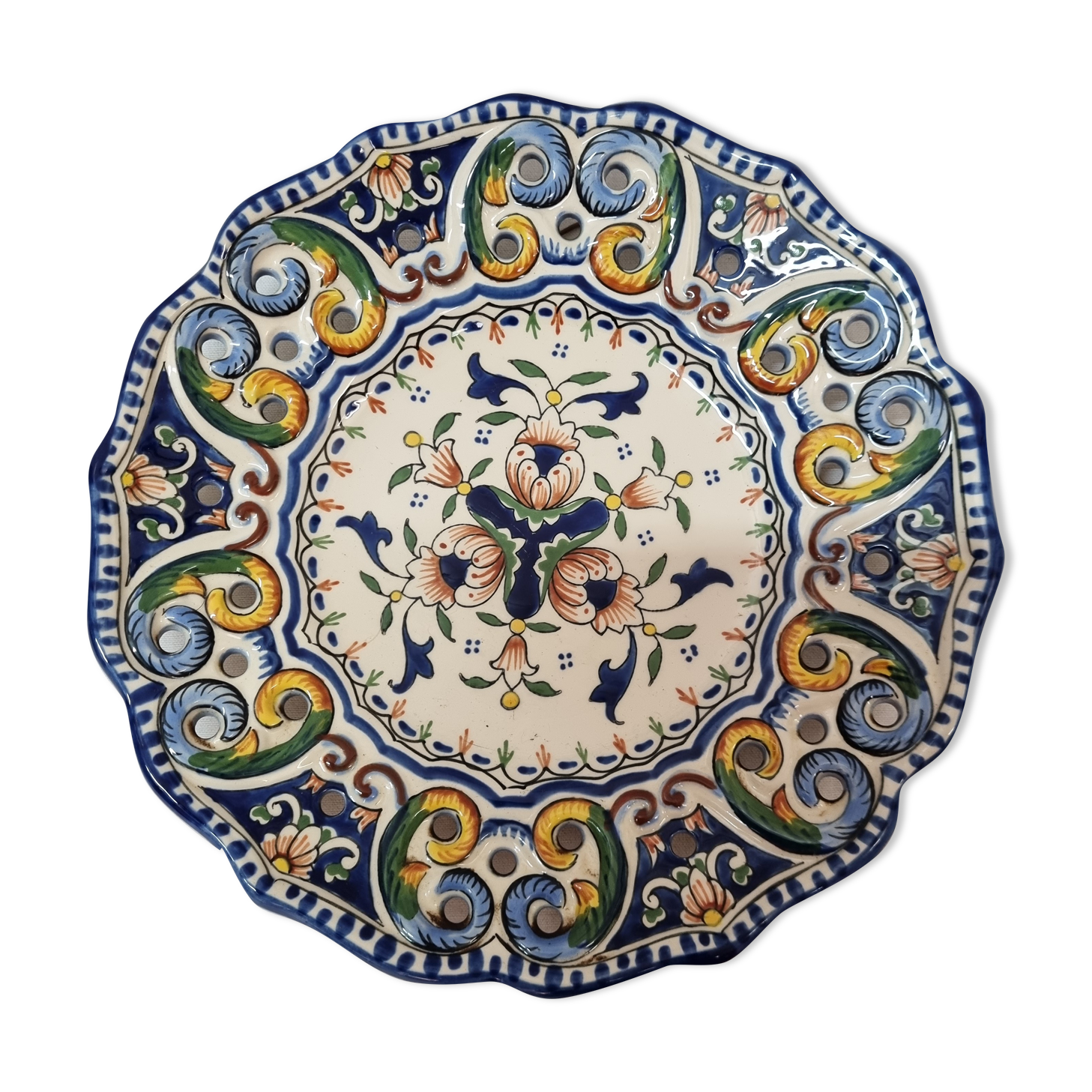 Ceramic plate of Rouen, 1950
