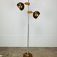 Eyeball floor lamp by Temde Leuchten, copper metal, teak and chrome, 70s.
