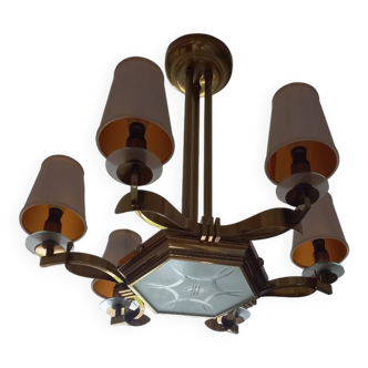 Gilbert Poillerat chandelier