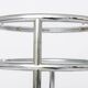 Table d'appoint vintage en chrome et verre, Allemagne années 1970, style mid-century moderne ronde.