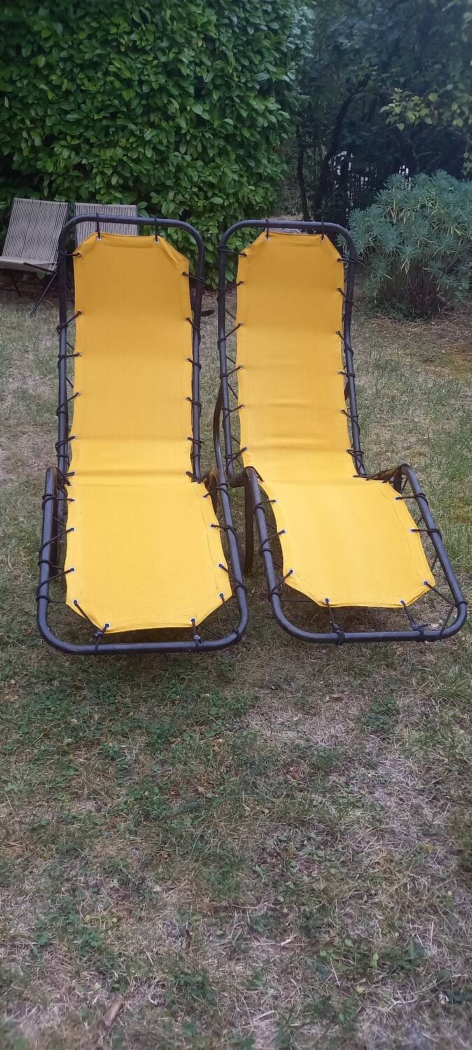 Set of 2 deck chairs
