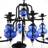 Lustre en verre, Erik Höglund, Boda Glasbruk & Smide, Suède, 1970