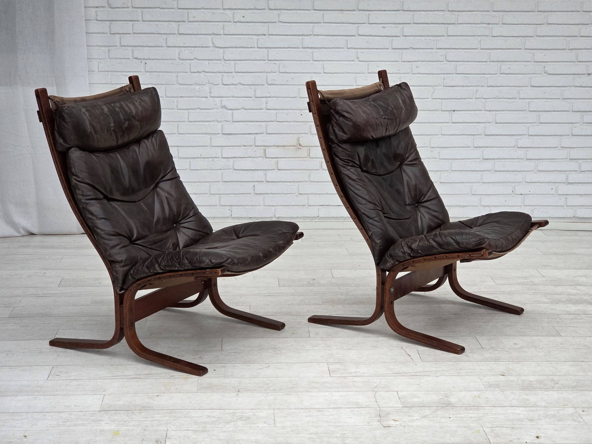 1970s, Norwegian design by Ingmar Relling, model "Siesta", leather.
