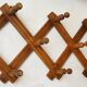 Wall coat rack "accordion" in solid wood