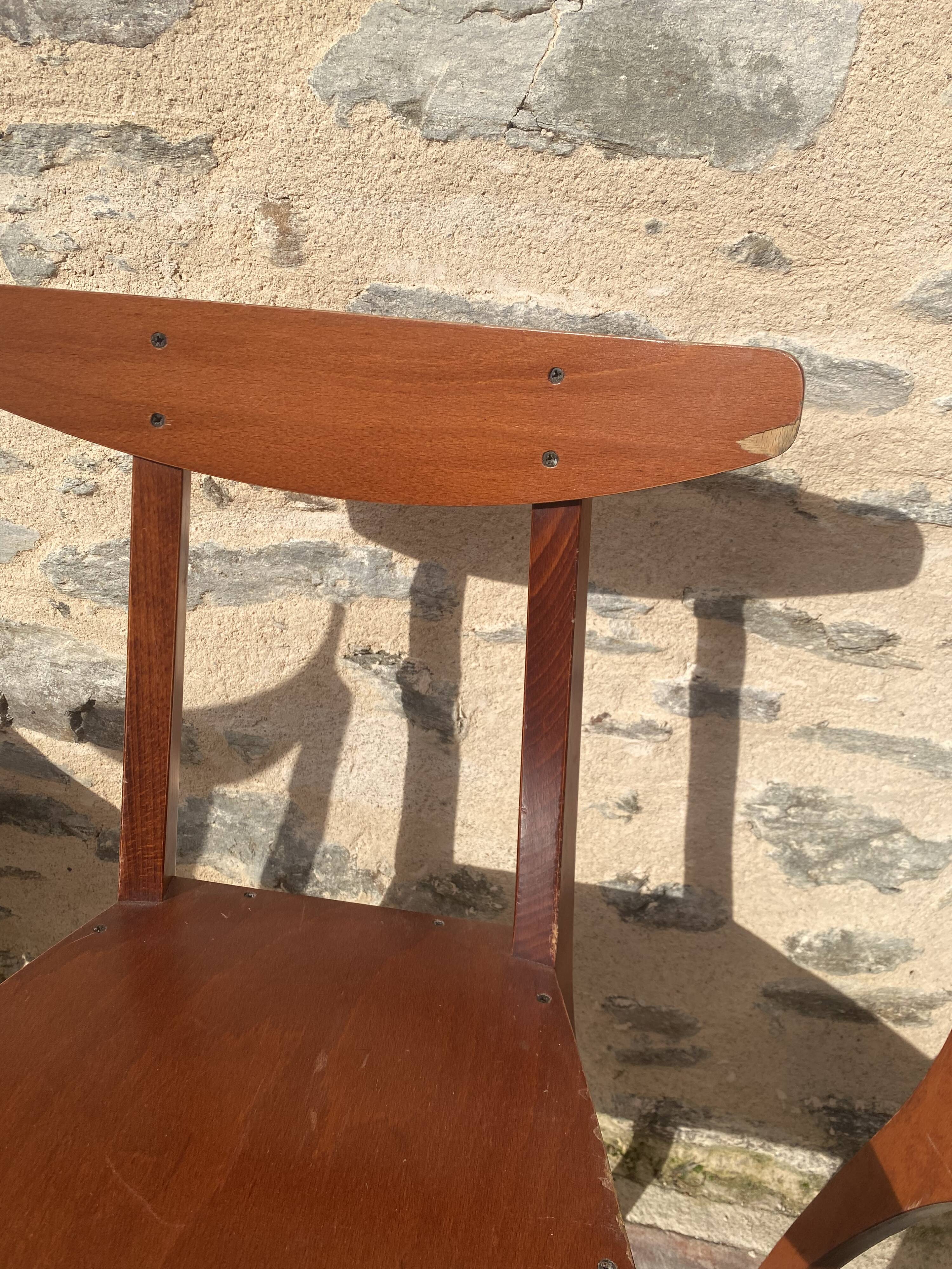 4 vintage scandinavian chairs