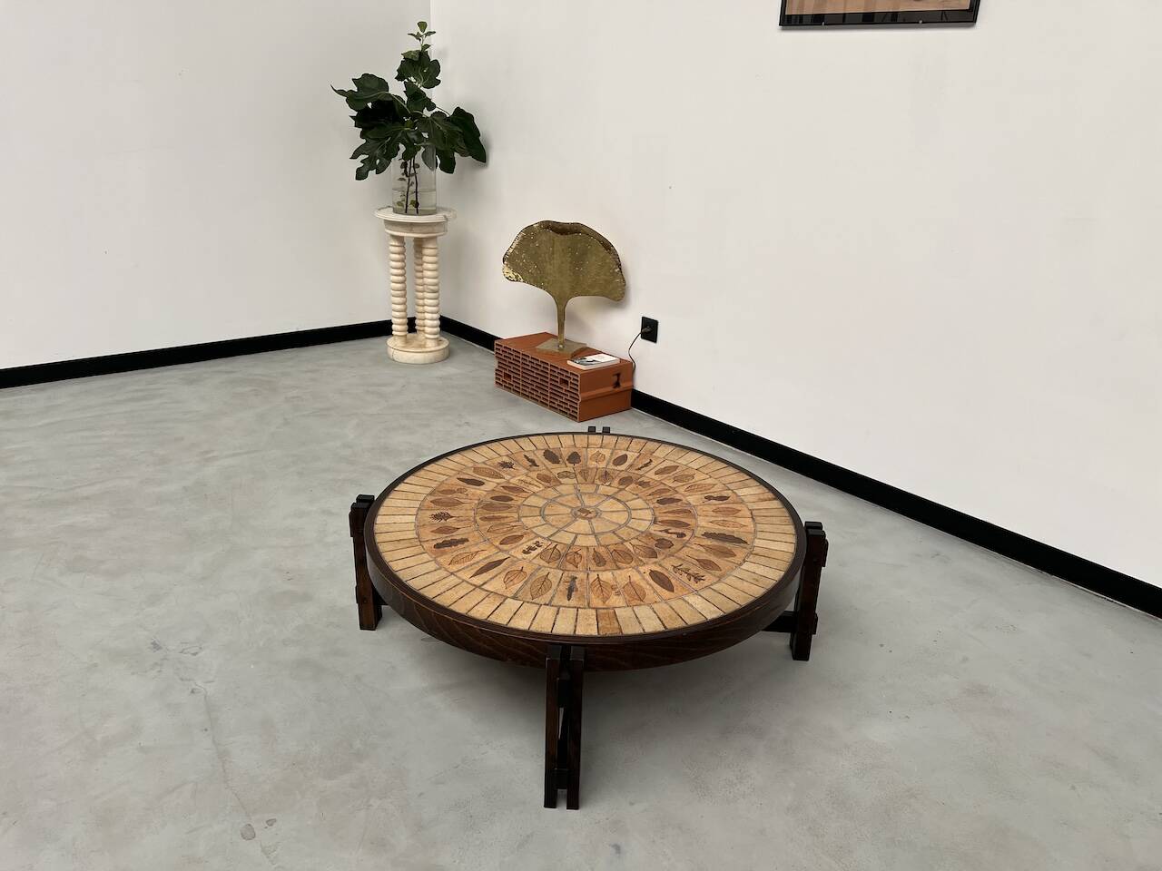 Coffee table "Les Herbiers" by Roger Capron