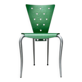 Postmodern green Italian accent chair, 1980s