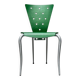 Postmodern green Italian accent chair, 1980s