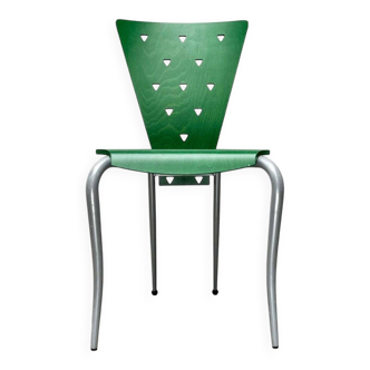 Postmodern green Italian accent chair, 1980s