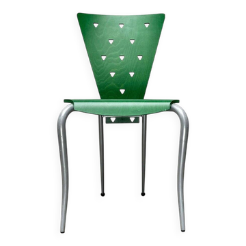 Postmodern green Italian accent chair, 1980s