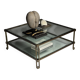 Table basse en verre vintage