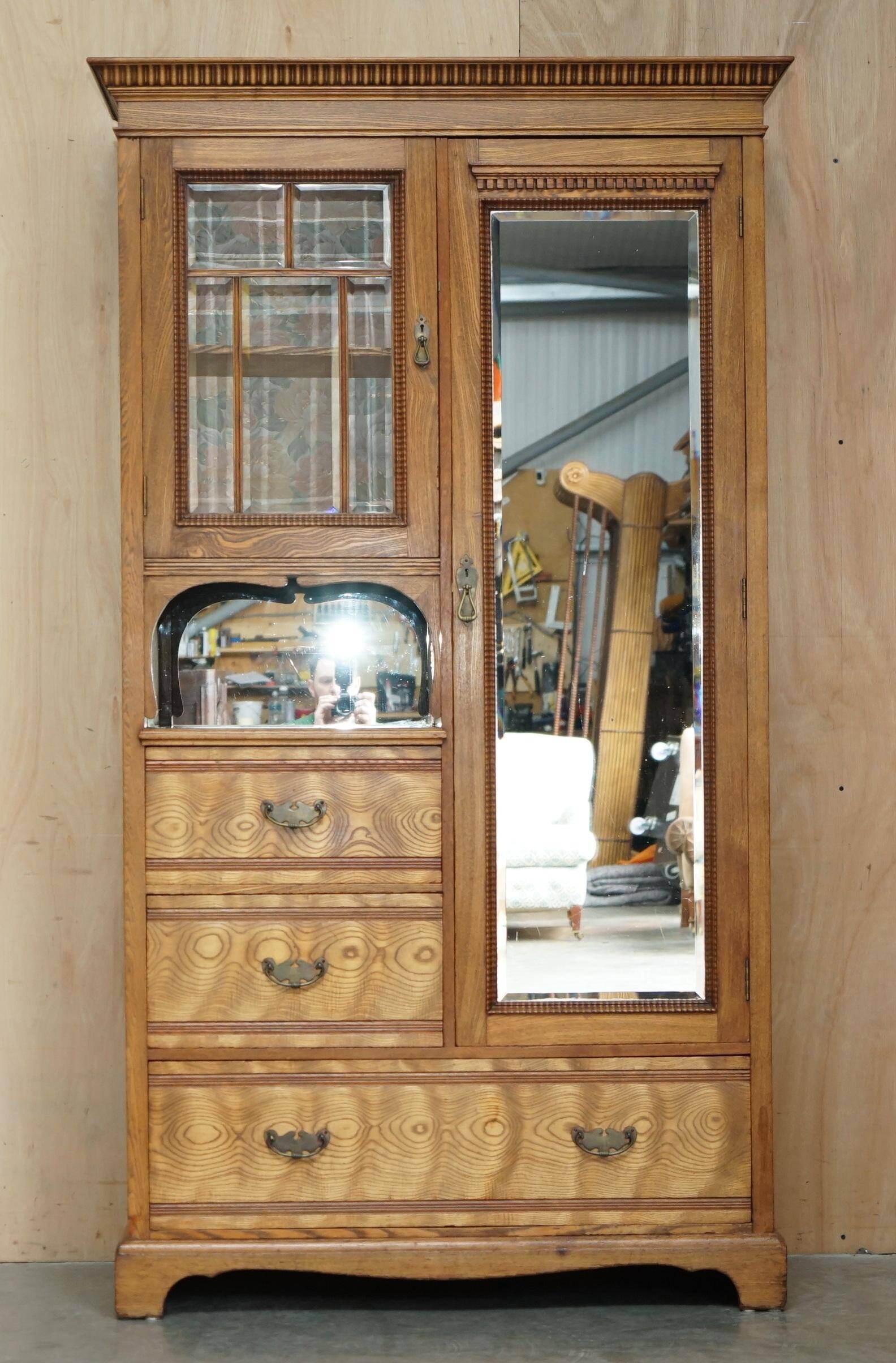 Compactum wardrobe Liberty tiger oak Art Deco style