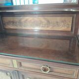 Ancien grand meuble cabinet louix xvi vitrine miroir