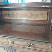 Ancien grand meuble cabinet louix xvi vitrine miroir