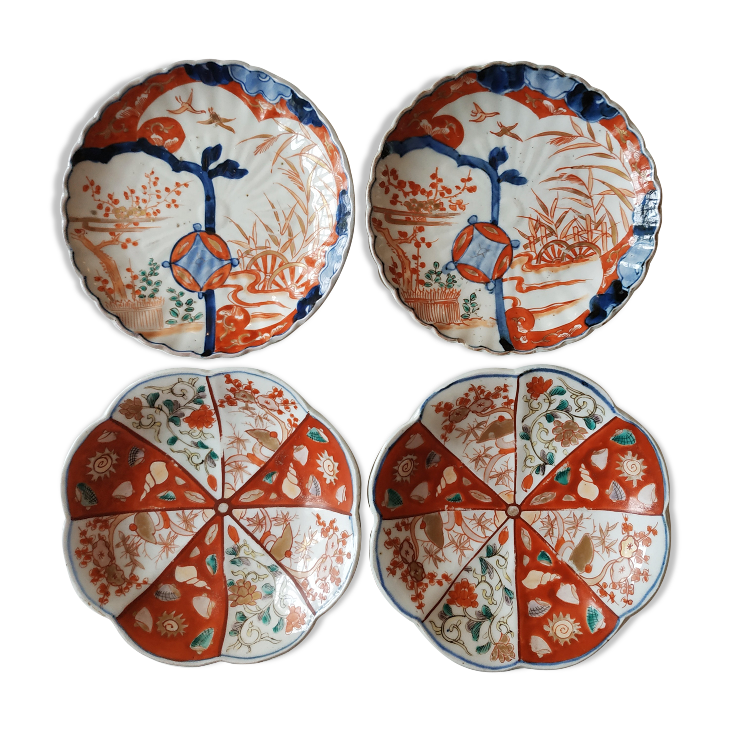 Lot de 4 assiettes Imari, Japon, période Meiji (1868-1912)