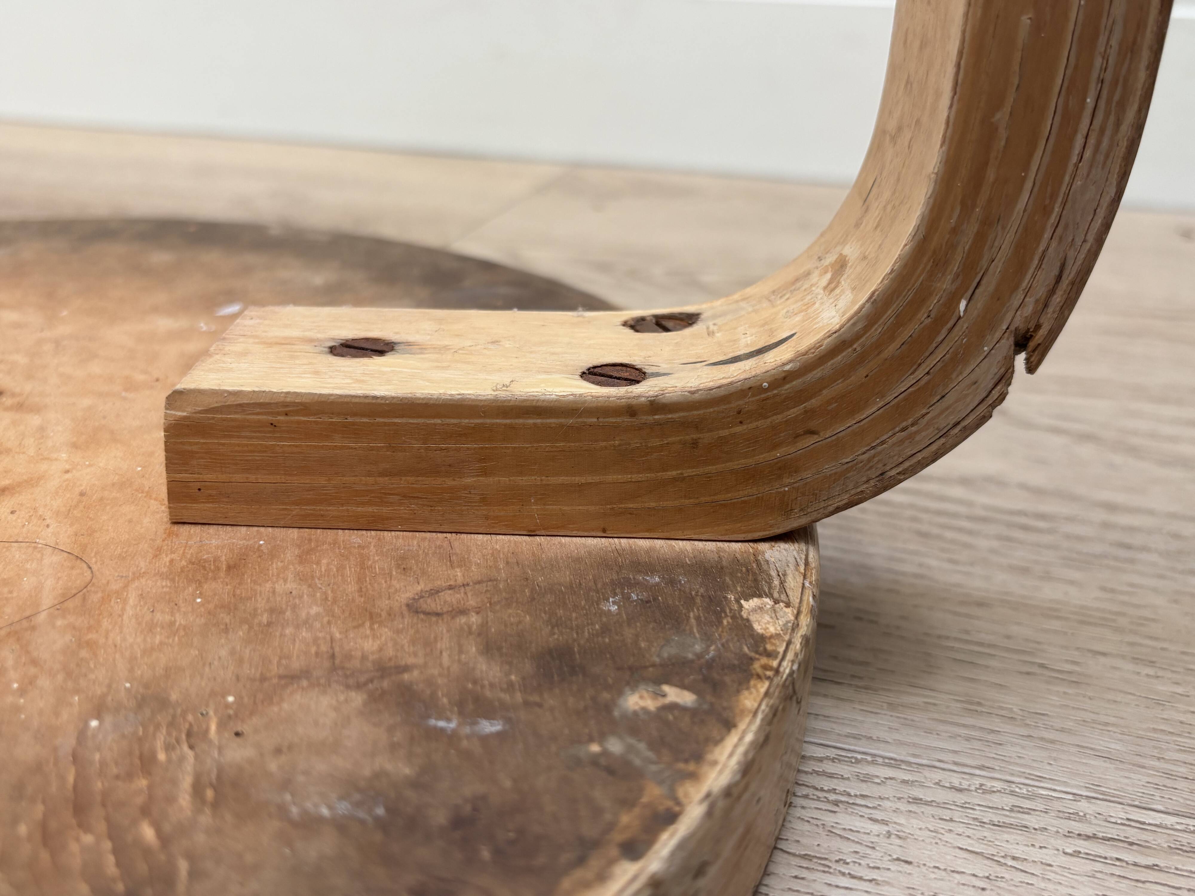 Alvar Aalto Artek Stool 60 Finland 1950s Vintage Birch Original Patina
