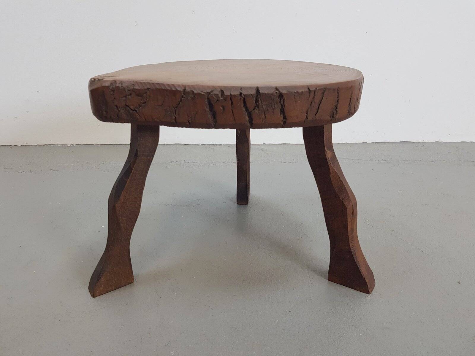 Mid-Century Modern Brutalist Tree Trunk Side Table, 1960s