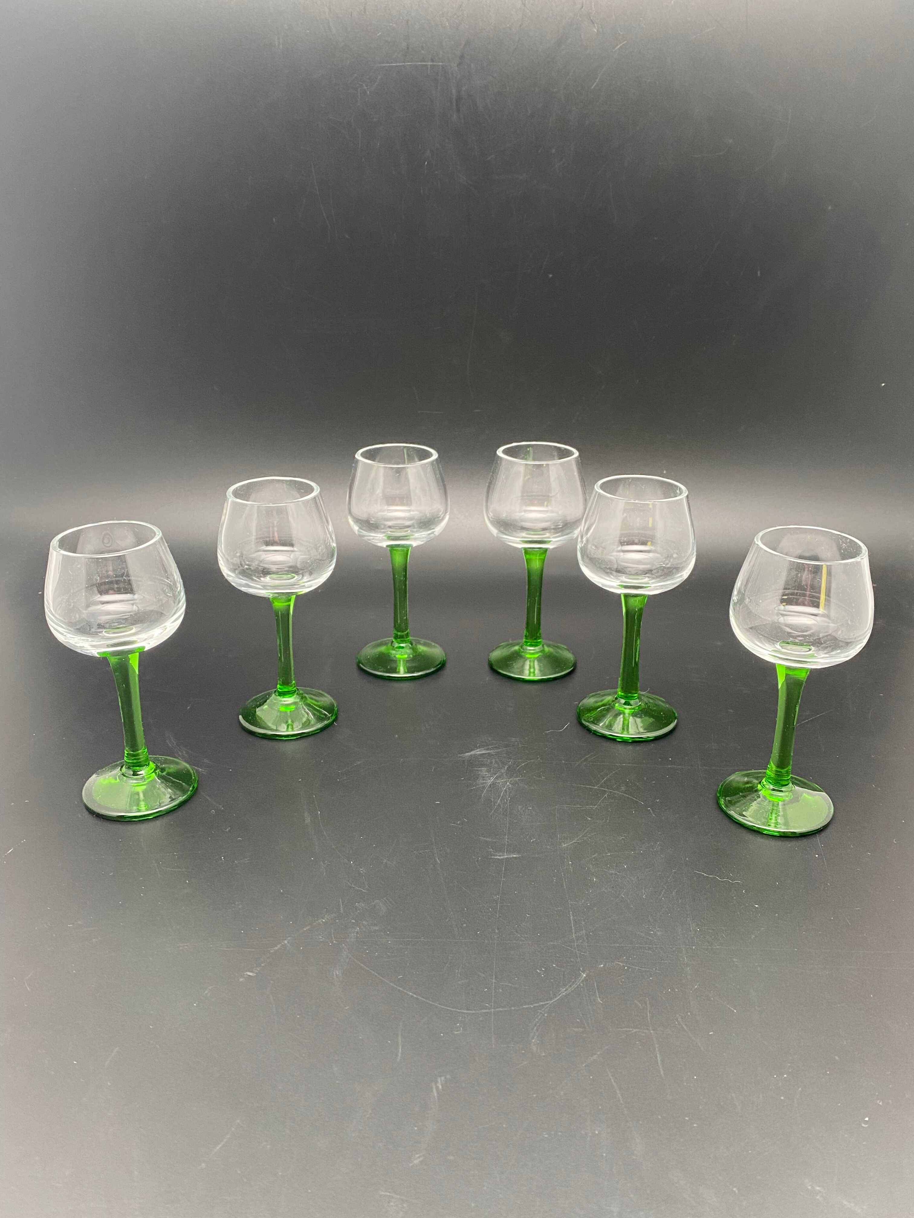 Digestive glasses on foot, mini Gewurztraminer glasses