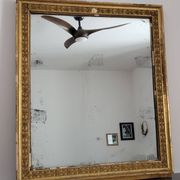 Miroir doré stuc et bois Empire