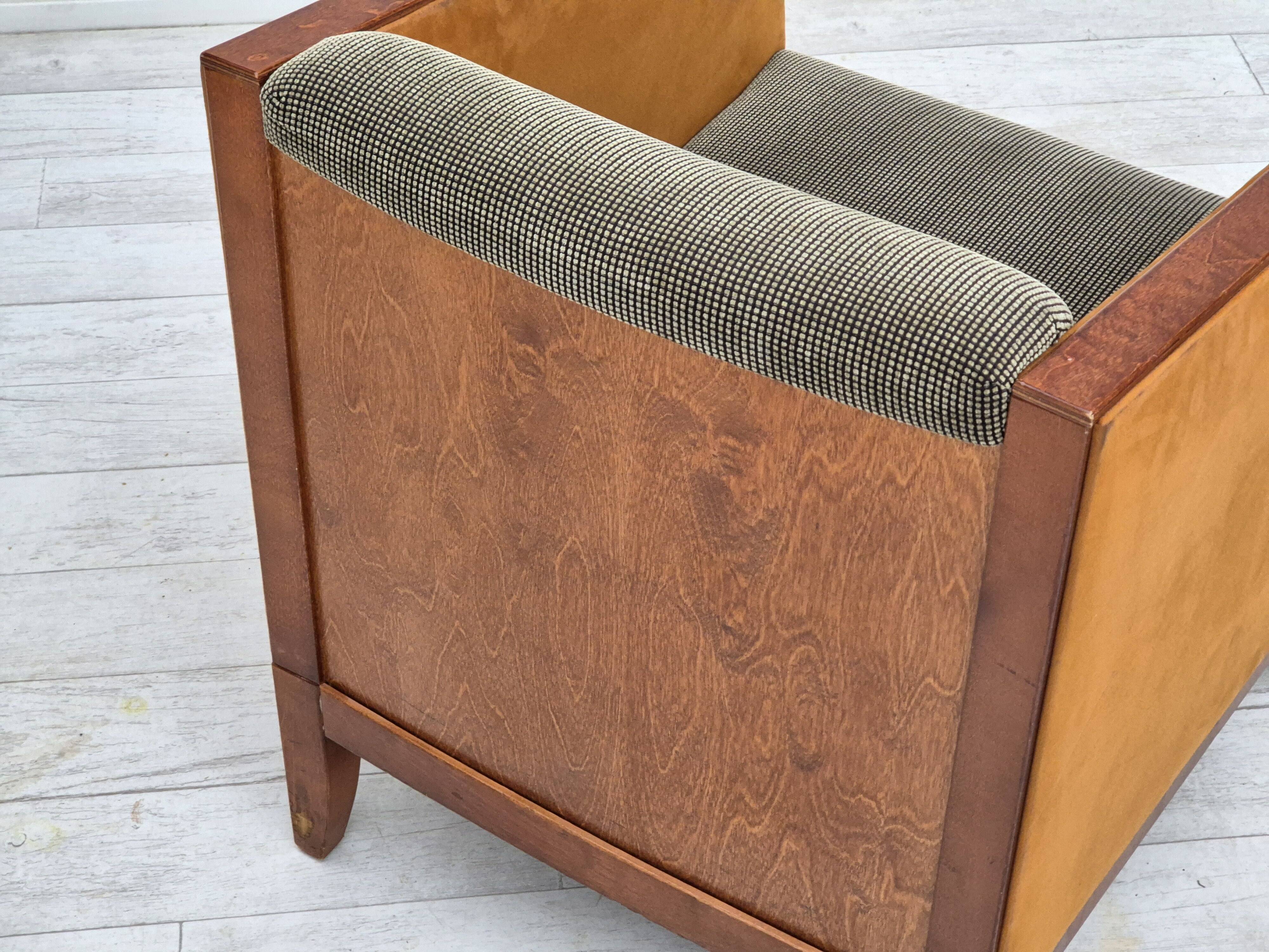 Années 1970, chaise longue scandinave, très bon état d'origine, style art déco.