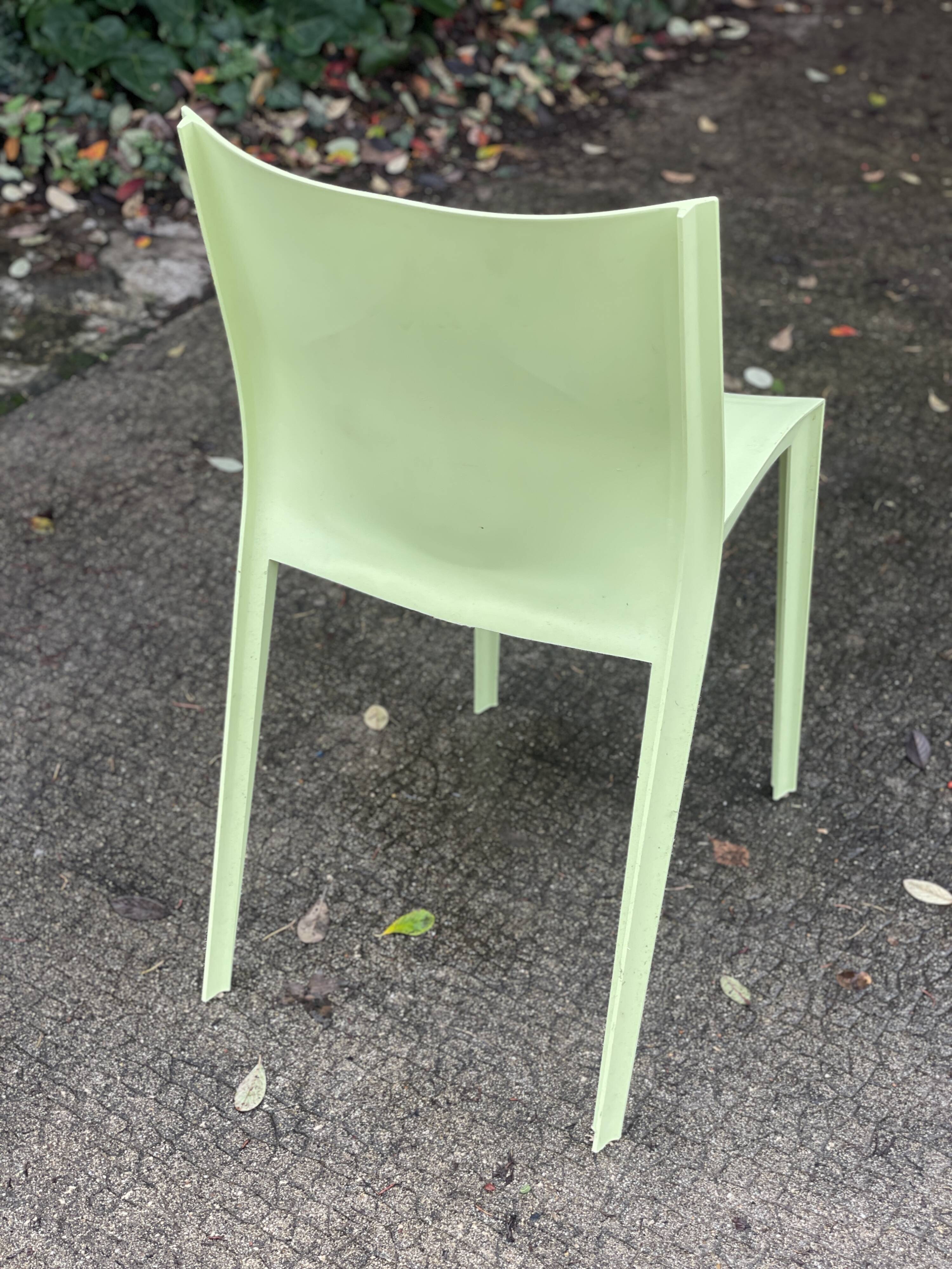 Slick-slick Starck pistachio chairs (set of 7)