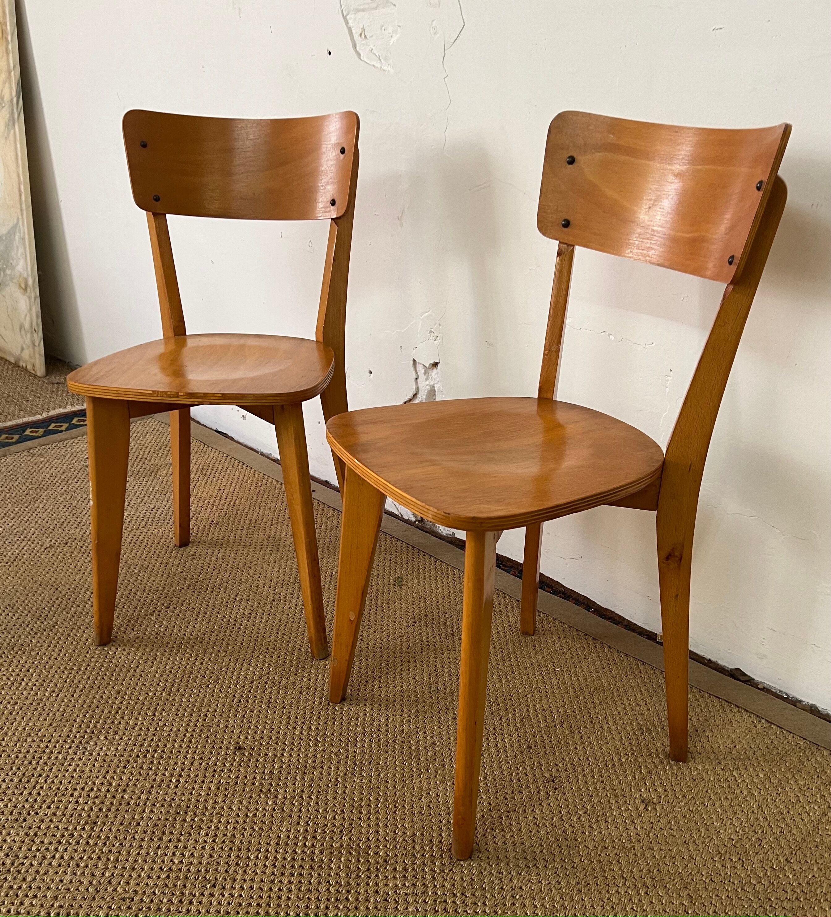 Pair of wooden chairs