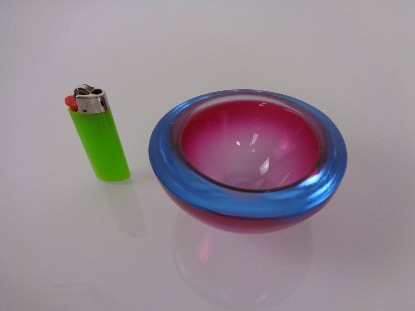 Sommerso Murano Glass Ashtray, Italy, 1960s