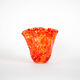 Orange glass vase, Danish design, 1970s, made in Denmark