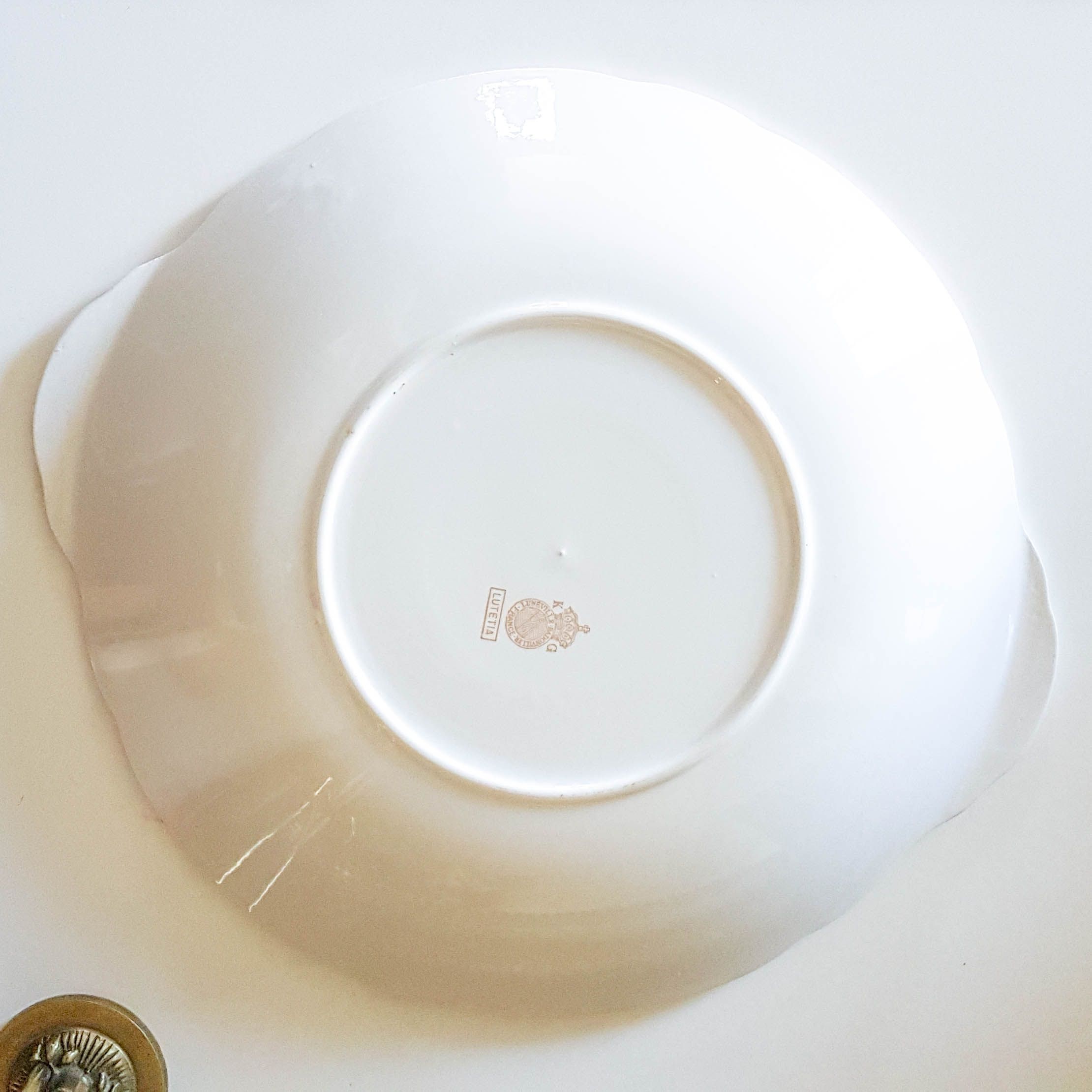 Dish large plate "lutetia" keller guerin luneville badonvillier