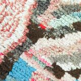 Moroccan Berber rug Boujaad ecru with colorful patterns 267x162cm