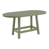 Handmade solid wood oval dining table, Bacon Collection
