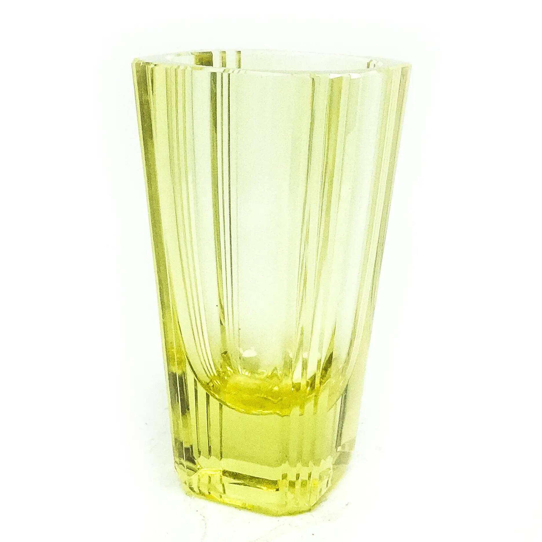 Art Deco vase, crystal, Moser, Czechoslovakia, 1930s
