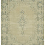 Hand-Knotted Persian Antique 1970s 284 cm x 388 cm Beige Wool Carpet