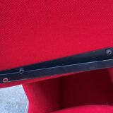 Red foam and fabric armchair banquettes by Sitland, 1970.