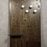 Vintage coat rack circa 1950 in grained Macassar wood