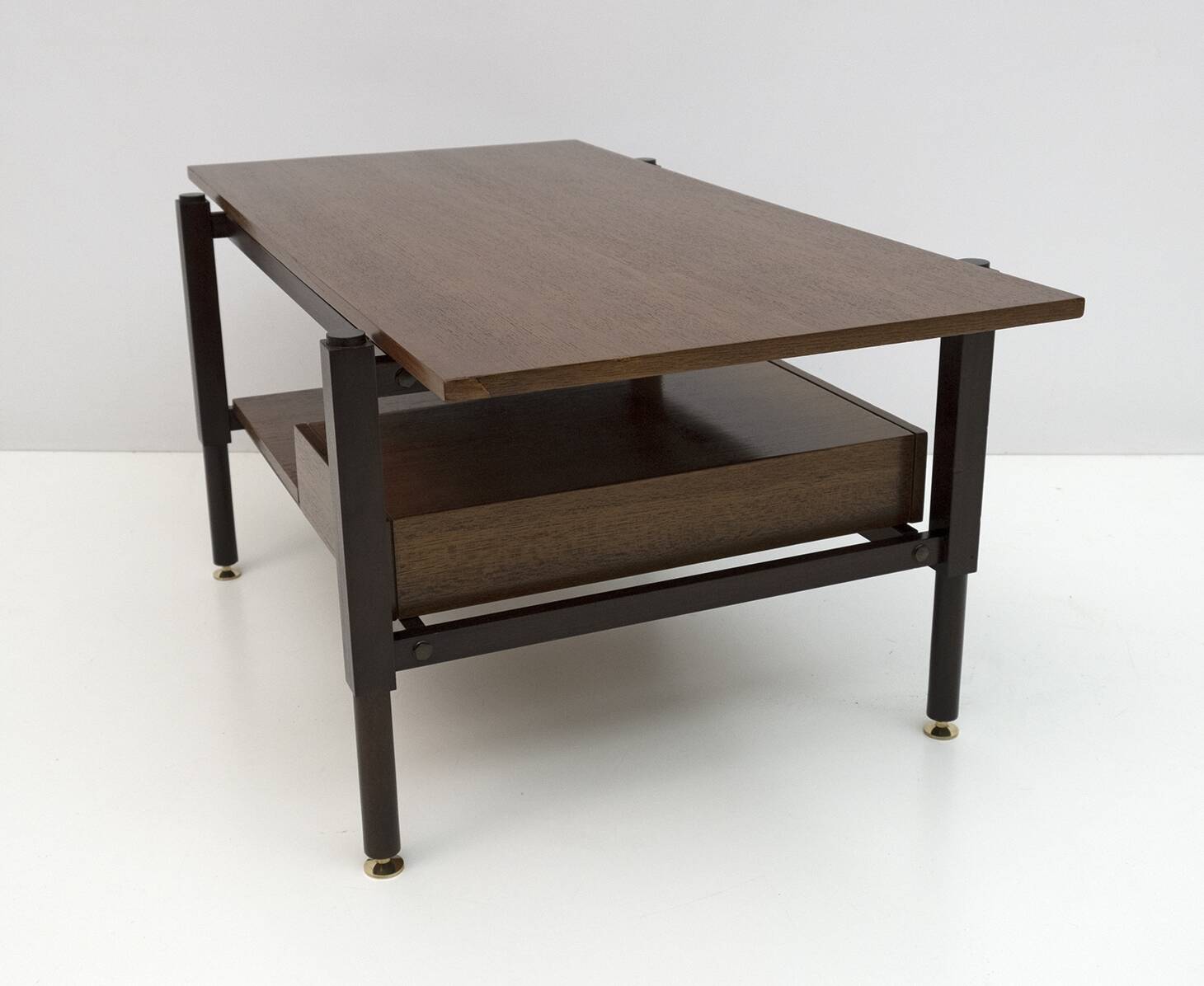 Ico Parisi Mid-Century Modern Italian Mahogany Coffee Table, 1950s