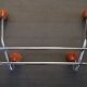 Coat rack/wall hook chrome and wood - 1960s/1970s