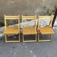 Lot 3 folding chairs vintage wood design