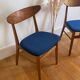Vintage Farstrup 210 Scandinavian chairs in stained beech and teak
