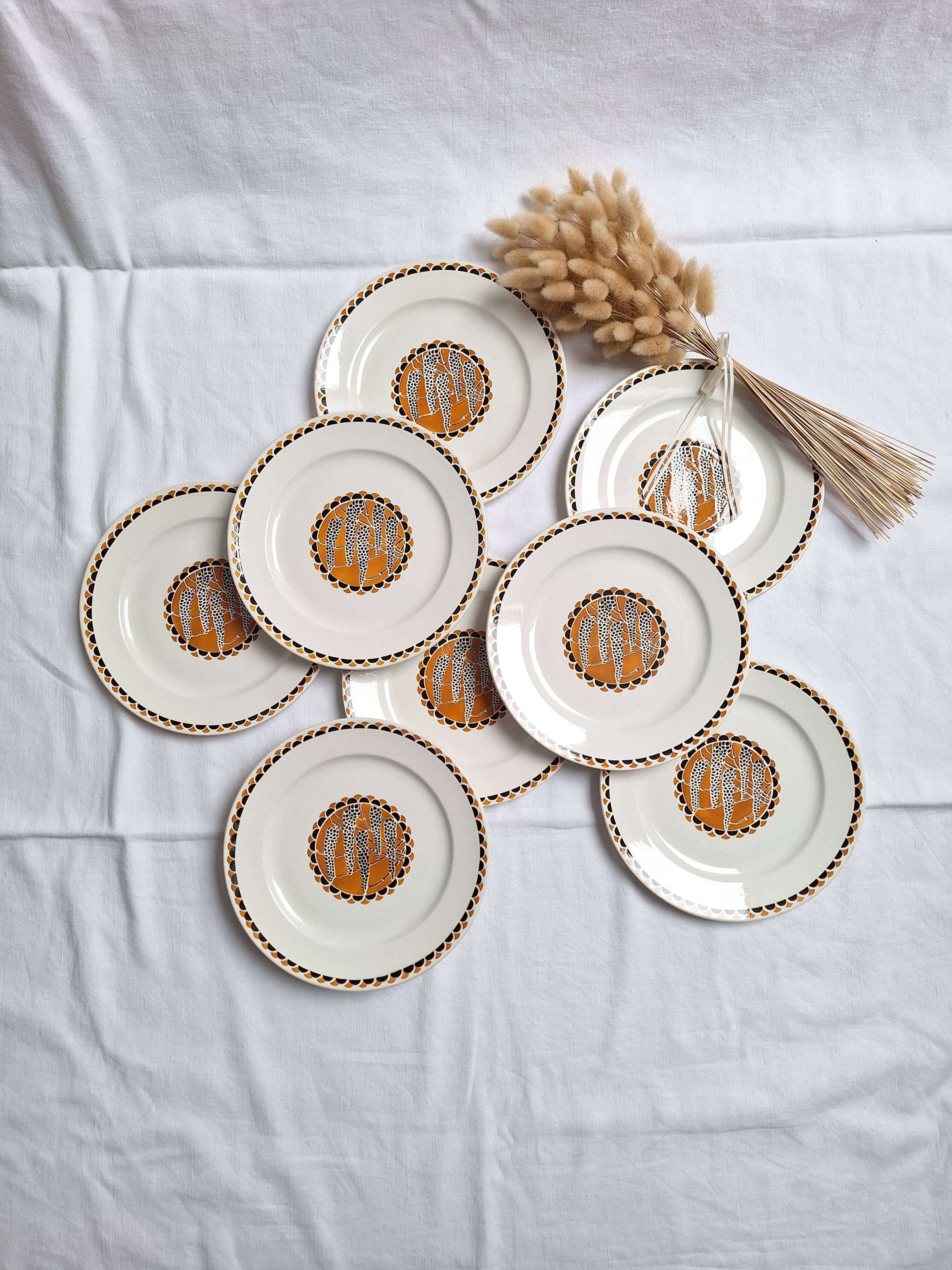 Assiettes plates Sarreguemines modèle Nomeny