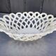 Vintage woven ceramic fruit bowl